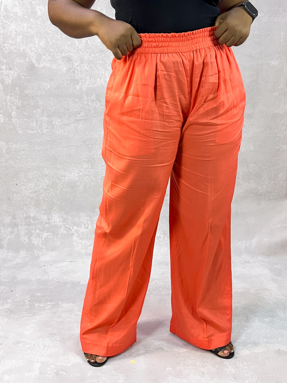 Coral Straight Linen Pants - Image 5