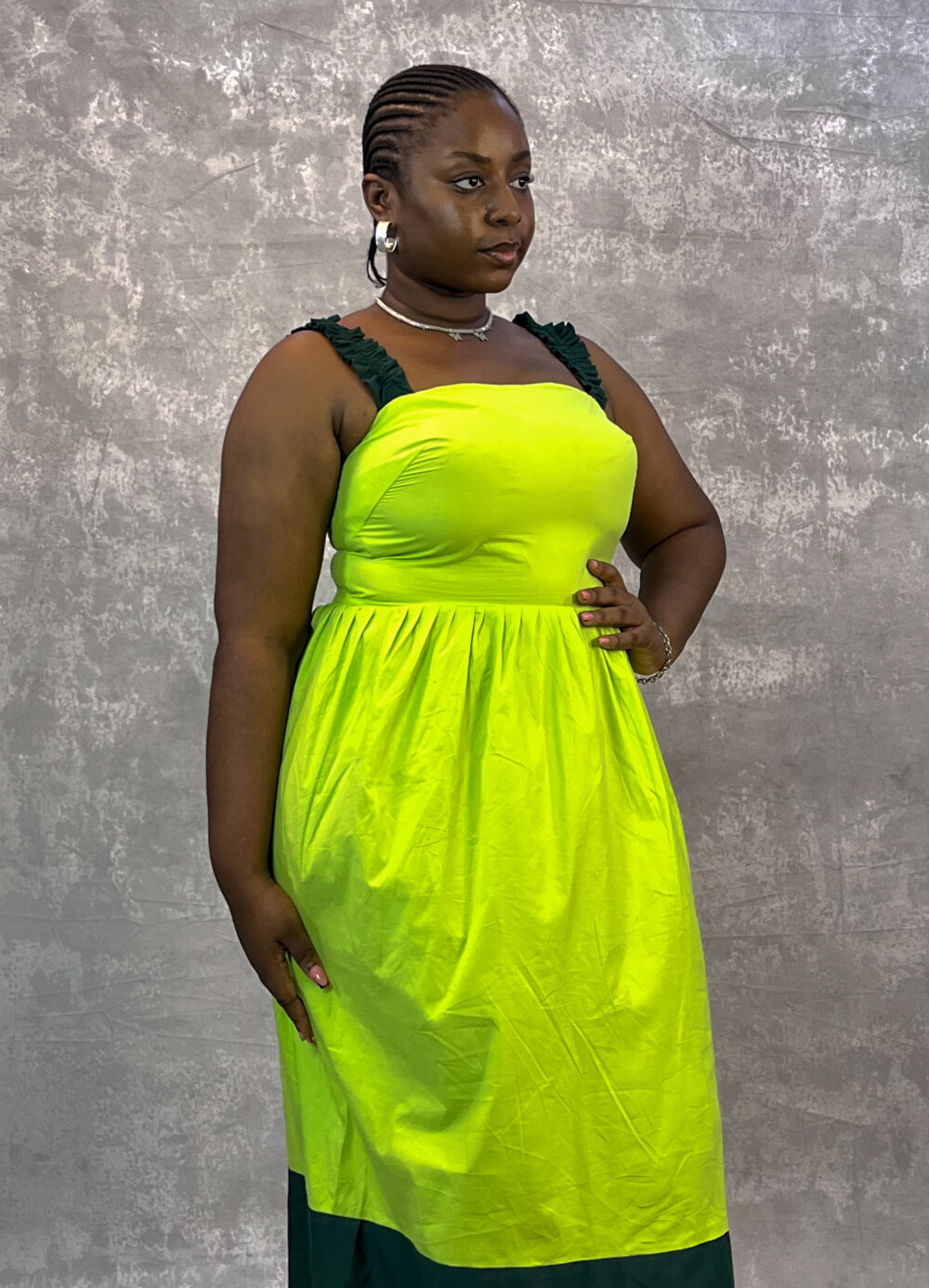 Cotton Ruffled Spaghetti Dress - Image 3
